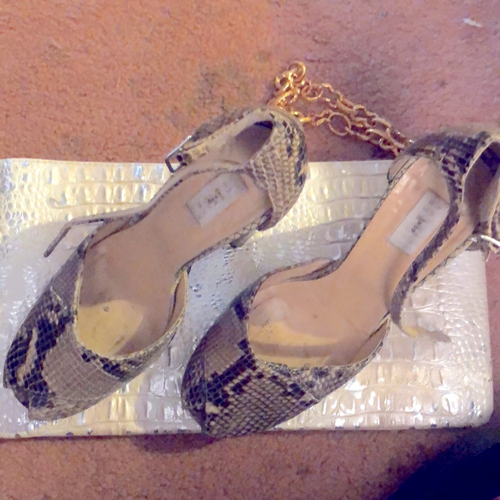 Barney’s New York coop 38 snakeskin heels